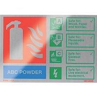 Firechief Non Photoluminescent "ABC Powder" Fire Safety Sign 150 x 100mm (631FX)