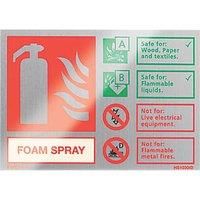 Firechief Non Photoluminescent "Foam" Fire Safety Sign 150 x 100mm (691FX)