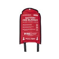Fire Chief Firechief Lithshield Tough Battery Fire Blanket 1.55m x 1.55m in Red