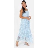 Maya Deluxe Women's Cami Midi Dress in Blue | Size: 14