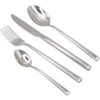 24pc Tondo Stainless Steel Cutlery Set Silver Dinner Knife Fork Spoon Utensils
