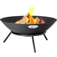 Harbour Housewares Cast Iron Fire Pit | Outdoor Garden Patio Heater Camping Bowl for Wood, Charcoal with Stand - 56cm Diameter
