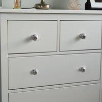 Round Ceramic Cabinet Knob Vintage Cupboard Door Drawer Handles Light Blue