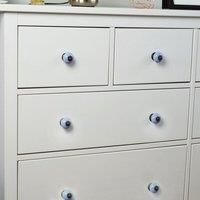Ceramic Door Knob Cabinet Drawer Luxury Handle, Blue - x1