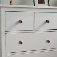 Round Ceramic Cabinet Knob Vintage Cupboard Door Drawer Handles Grey