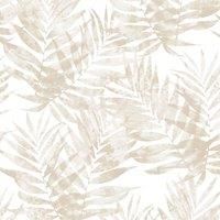 G67947 - Organic Textures Leaf Design Neutral Beige Galerie Wallpaper