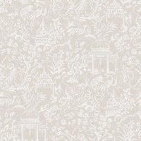 Galerie Chinese Toile Beige A4 Wallpaper Sample