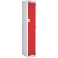 M12511GURD00 Security Locker 1-Door 1800mm x 300mm Red (70242)