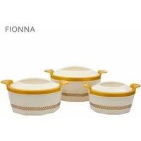 SQ Professional Fionna Insulated Hot Pot Set 3pc 1L 1.5L 2.5L Beige - Brand New