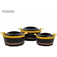 SQ Professional Fionna Insulated Hot Pot Set 3pc 1L 1.5L 2.5L Black - Brand New