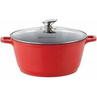 SQ Professional Red NEA Diecast Aluminum Stockpot with Lid