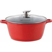 SQ Professional Red NEA Diecast Aluminum Stockpot with Lid