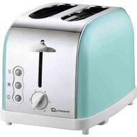 SQ Professional Dainty Legacy Toaster with Pastel Colour Finish - 900W – Two Slice - Stainless Steel (Seafoam)