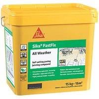 Sika FastFix All Weather Self-Setting Paving Jointing Compound, Charcoal, 15 kg - 17 sq m