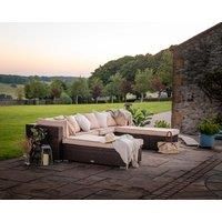 Rattan Garden Day Bed Sofa Set in Brown - Monaco - Rattan Direct