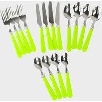 HI-GEAR 16 Piece Cutlery Set, Green