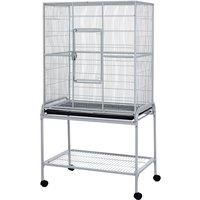 NEW Hamberley Single Metal Large Flight Cage Birds Rats Chinchillas - Light Grey