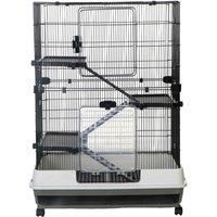 Little Friends Chatsworth Double 80cm Small Animal Rat Cage - Grey/White