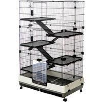 Little Friends Windsor Triple 100cm Small Animal Rat Cage - Grey/White