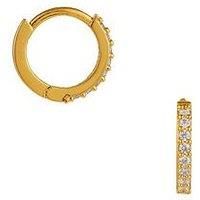 Orelia Pave Mini Micro Hoop Earrings