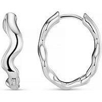 Orelia Wave Oval Hoops