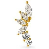 Orelia Curved Crystal Cluster Barbell