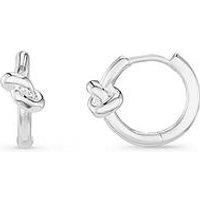 Orelia Polished Knot Huggie Hoop