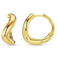 Orelia Round Wave Chunky Hoop Earring