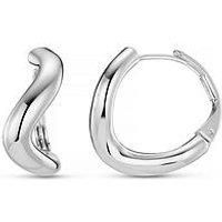 Orelia Round Wave Chunky Hoop Earring