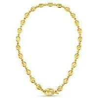 Orelia Mariner Chain T-Bar Necklace - Gold
