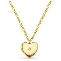 Orelia Crystal Heart Locket Necklace