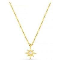 Orelia Crystal Starburst Charm Necklace Gift Box - Gold