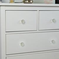 Vintage Door Knobs Glass Cupboard Cabinet Drawer Pull Handles Metallic Accents