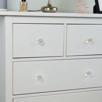 Vintage Door Knobs Glass Cupboard Cabinet Drawer Pull Handles Metallic Accents