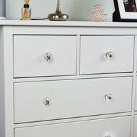 Vintage Door Knobs Glass Cupboard Cabinet Drawer Pull Handles Metallic Accents