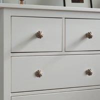 Ceramic Door Knob Cabinet Drawer Handle, Vintage Design - Grey - x1