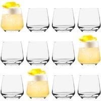 12x LAV Lal Whiskey Glasses Glass Scotch Rum Drinking Tumblers Set 345ml