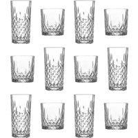 12pc LAV Odin Glassware Set Glass Highball Glasses Whiskey Drinking Tumblers