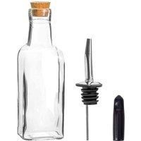 Argon Tableware Olive Oil Pourer Bottle with Cork Lid - Kitchen Dining Dressing Vinegar Drizzler Dispenser - 170ml