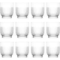 LAV 12x Clear 330ml Tokyo Whisky Glasses - Glass Water Wine Whiskey Gin Juice Cocktail Drinking Glassware Cup Set