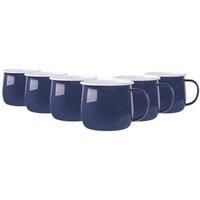 Coloured Enamel Belly Mugs Home Outdoor Metal Camping Tea Coffee Cups 375ml