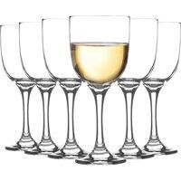 Argon Tableware 24 Piece Campana White Wine Glasses Set - Vintage Stemware Goblets - 290ml