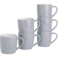 6x Coloured Tea Coffee Mug Contemporary Ceramic Drinks Mugs - 350ml