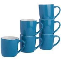 6x Coloured Tea Coffee Mug Contemporary Ceramic Drinks Mugs - 350ml