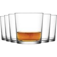 LAV 12x Bodega Water Glasses Whisky Juice Cocktail Tumblers 345ml Clear