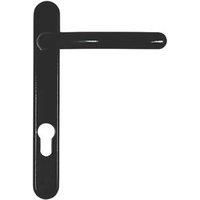 Fab & Fix - UPVC Black Windsor Door Handle Set, 92mm PZ, Lever/Lever, 122mm Screw Centres for External Doors