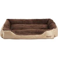 Bunty Deluxe Soft Washable Dog Pet Warm Basket Bed Cushion with Fleece Lining