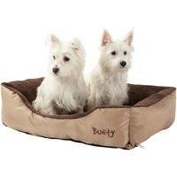 Deluxe Soft Washable Dog Pet Warm Basket Bed Cushion with Fleece Lining - Cream - Large