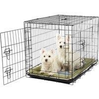 Bunty Metal Dog Crate Bed Portable Carrier Basket - Large, Black
