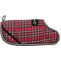 Bunty Reversible Highland Tartan Dog Coat Outdoor Warm Fleece Jacket Reflective Raincoat - Large